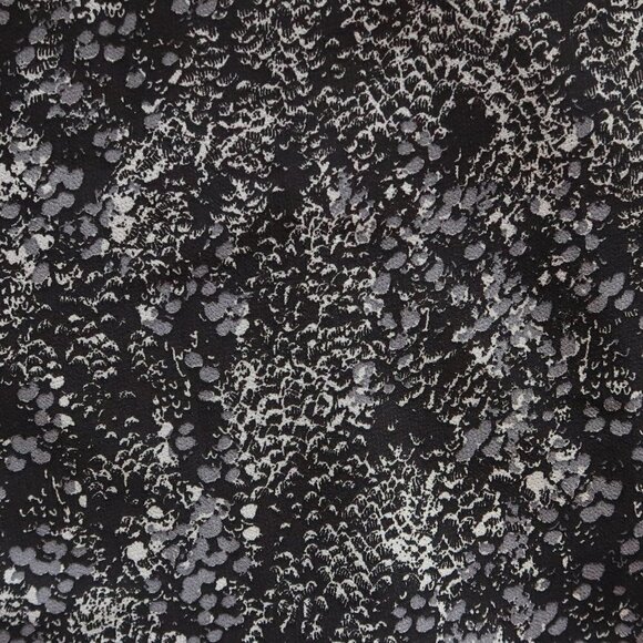 ZARA Black & Grey Print Cold Shoulder Chiffon Bell Sleeve Mini Dress Size Small - Picture 10 of 11